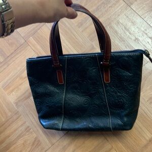 FOSSIL Floral Embossed Small Handbag 8.5”*7”*3”